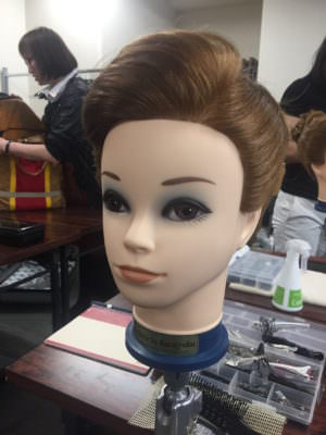 ヘアセット ストレートアップ 粋　着物　ポンパドール