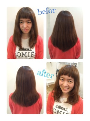 中崎町 美容室 RICCA ロング パーマ カット