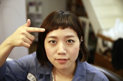 中崎町 美容室 RICCA 短い 前髪 カット